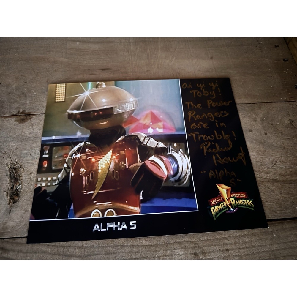 Autographed By Richard Horvitz Power Rangers Mighty Force Alpha 5 Signed "Toby"